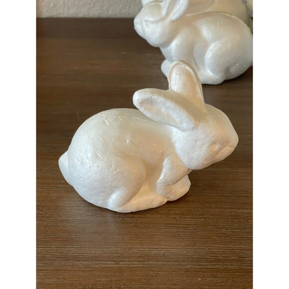 Set of 10 Styrofoam Easter Bunnies Rabbits - Picture 2 of 5